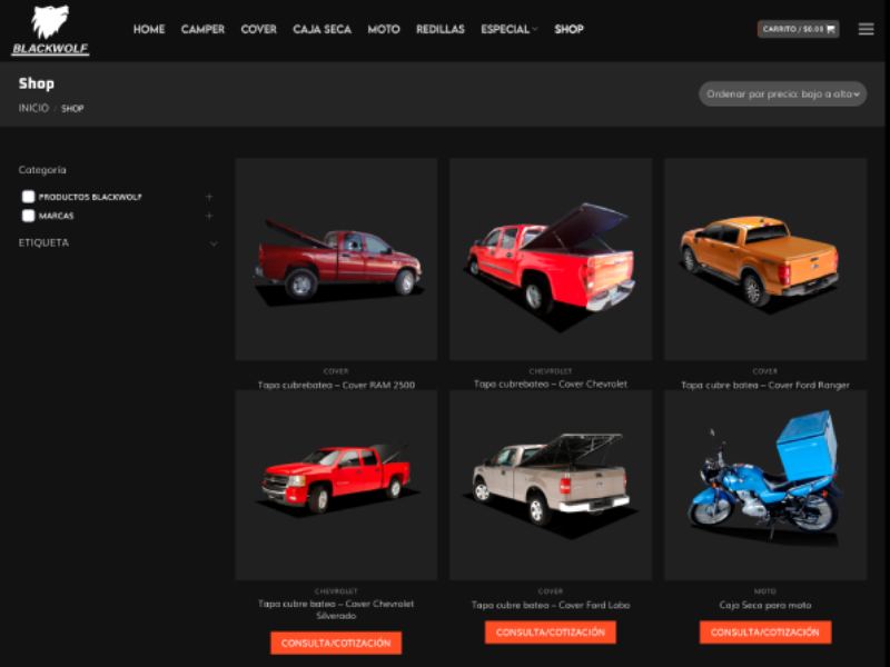 Diseño UX Blackwolf